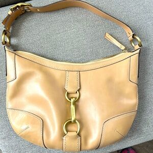Coach hobo purse with gold hardware